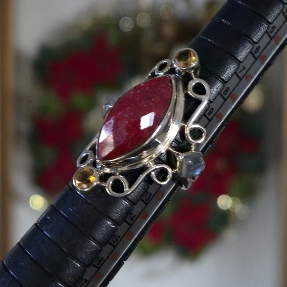 Nicky Butler RAJ Collection Ruby Citrine 925 Sterling Silver Ring Limited NWT ❤️ - Picture 9 of 14